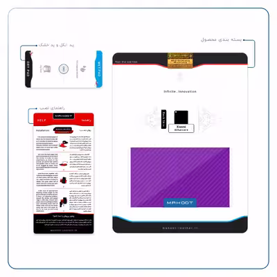 برچسب پوششی ماهوت مدل Purple-Fiber مناسب برای تبلت شیائومی Mi Pad 4 2018