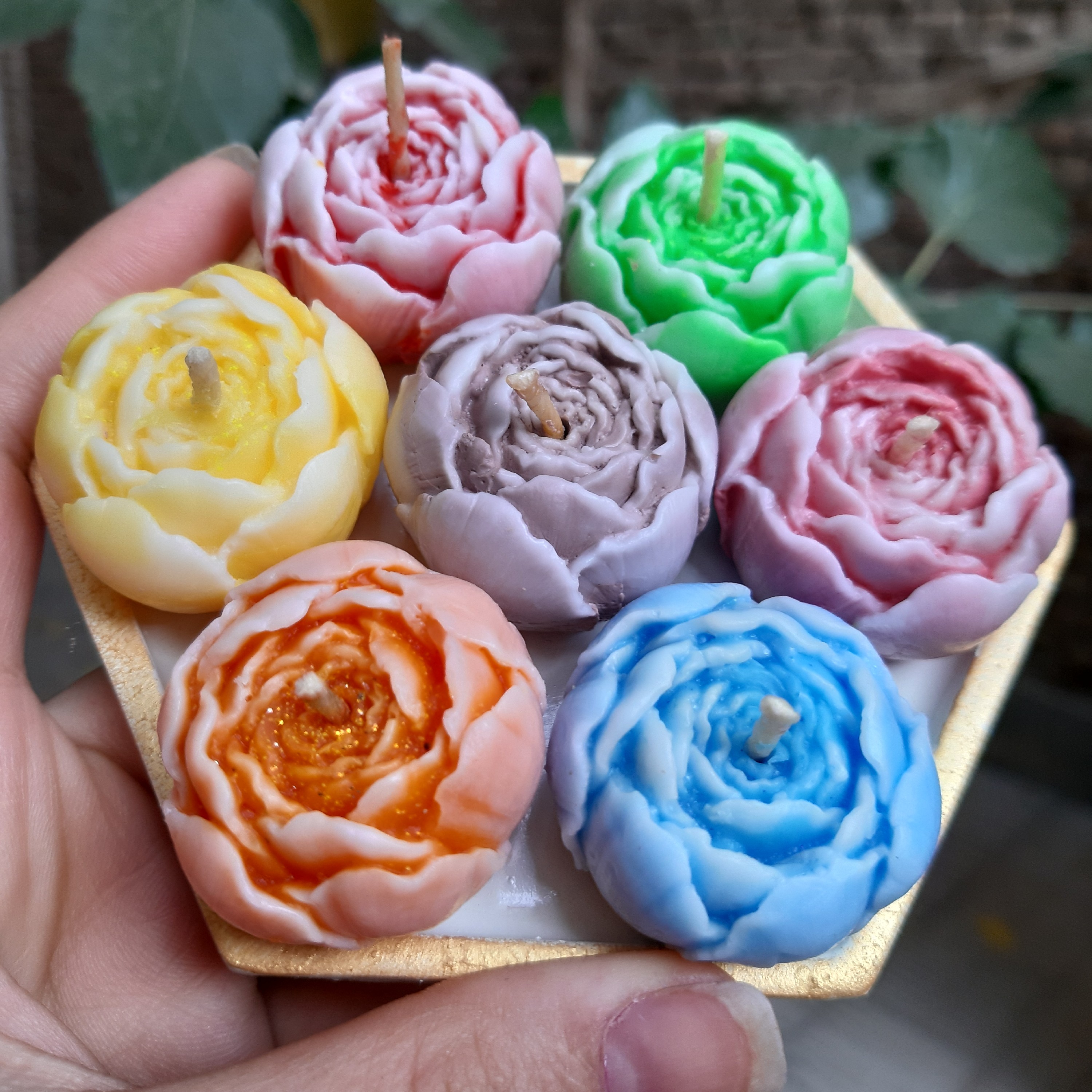 شمع گل پیونی