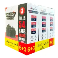 کیسه زباله دارکوب مدل DAR_ZBOXSORKH-SMAL54 سه بسته 54 عددی