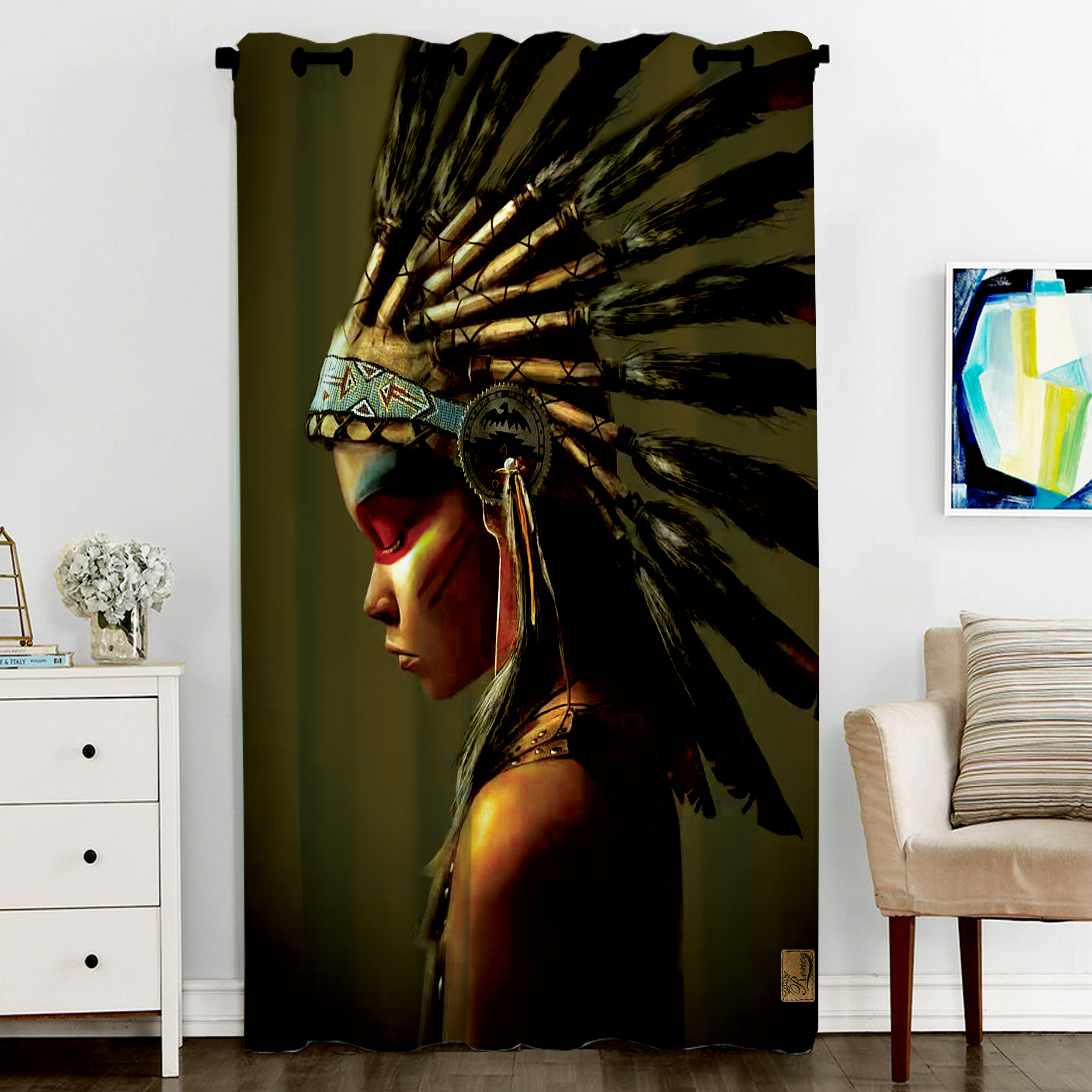  پرده رنس مدل CC6-50027 ارتفاع 270x140 سانتی‌متر 