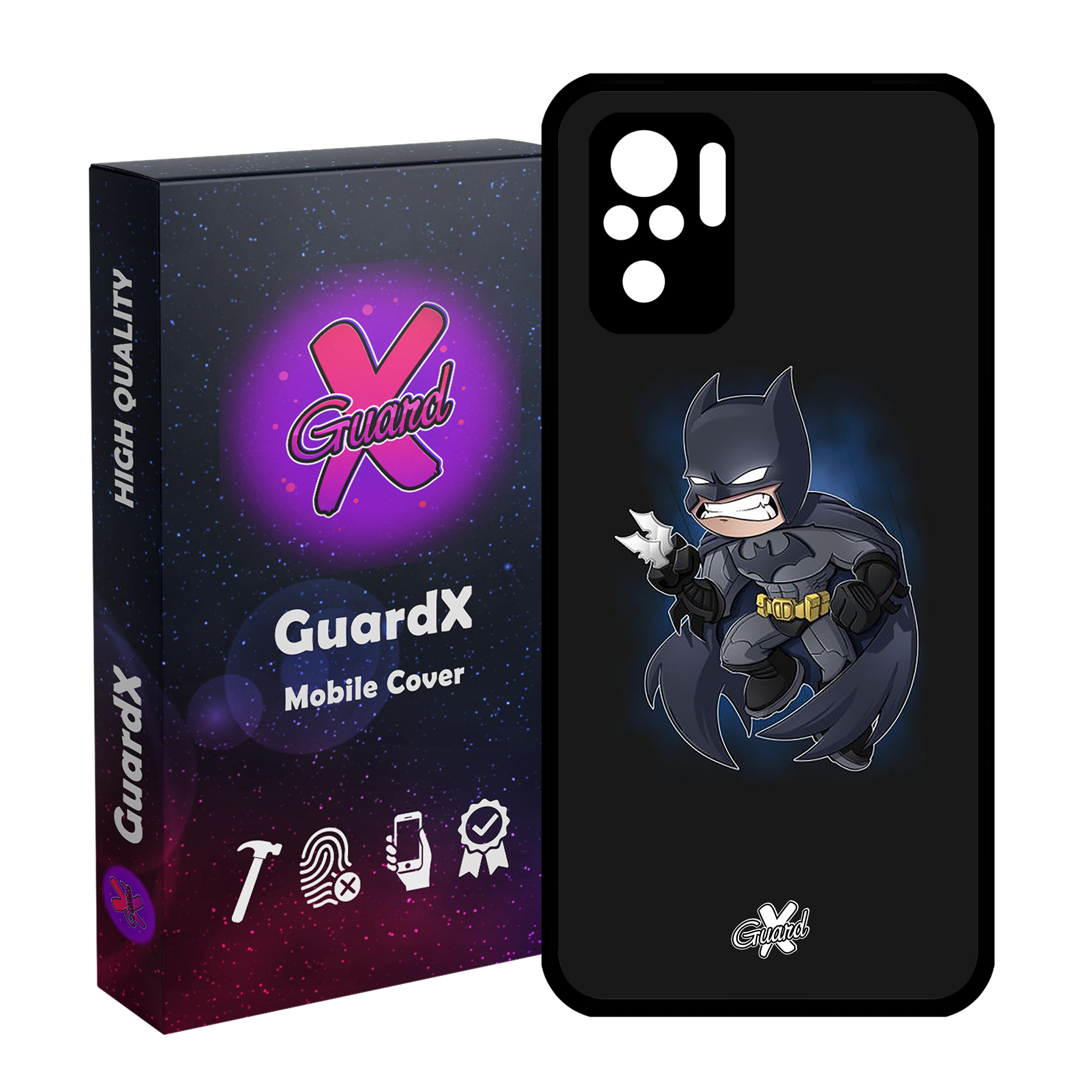کاور گارد ایکس طرح Batman مدل Glass10049 مناسب برای گوشی موبایل شیائومی Redmi Note 10 4G / Note 10S