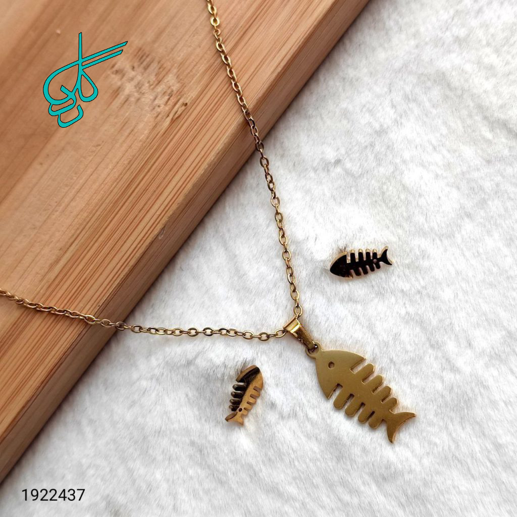 خرید نیم ست استیل دخترانه طرح ماهی رنگ ثابت کد 1715261 - ردگل