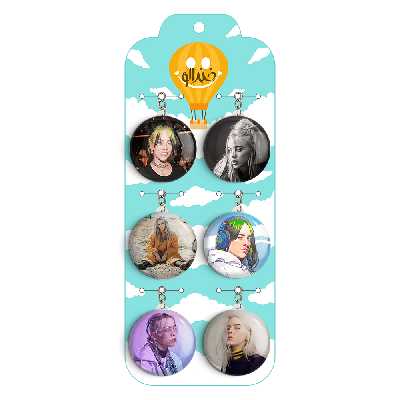 جاکلیدی خندالو طرح بیلی آیلیش کد 152B مجموعه 6 عددی