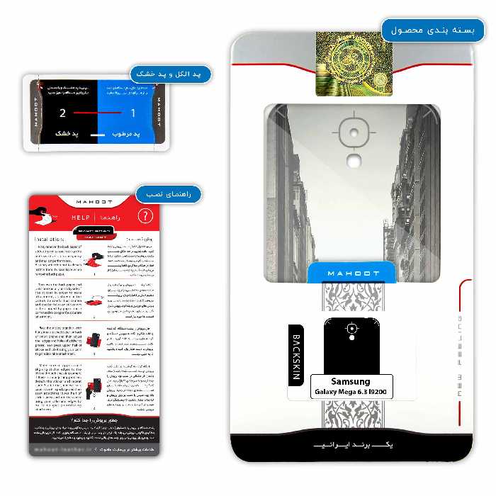 برچسب پوششی ماهوت مدل New York City مناسب برای گوشی موبایل سامسونگ Galaxy Mega 6.3 I9200