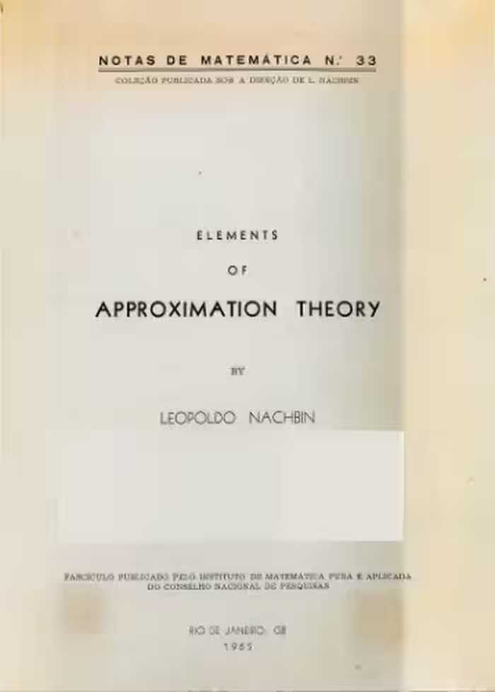خرید و دانلود نسخه کامل کتاب Elements of approximation theory.