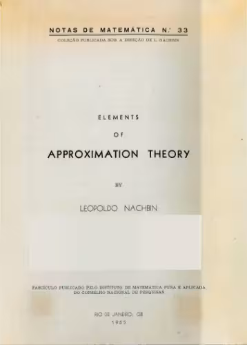 خرید و دانلود نسخه کامل کتاب Elements of approximation theory.