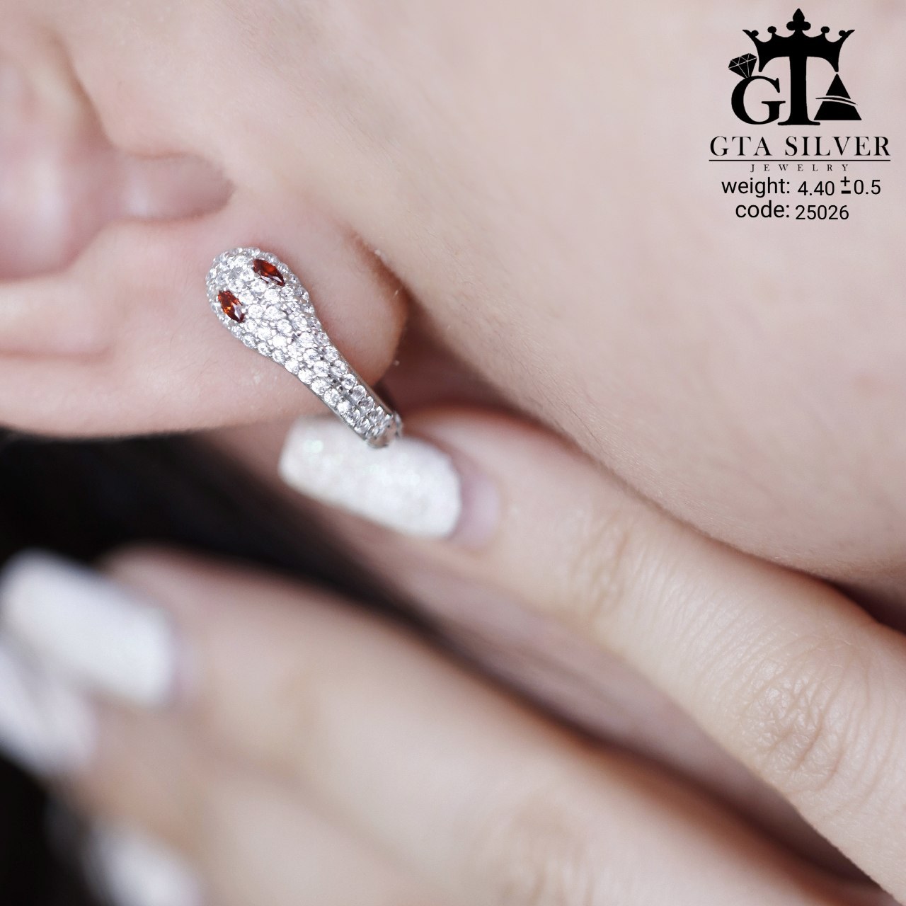 گوشواره نقره میکرو 10304-5