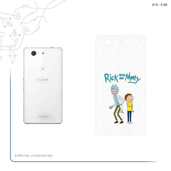 برچسب پوششی ماهوت مدل Rick and Morty مناسب برای گوشی موبایل سونی Xperia Z3 Compact