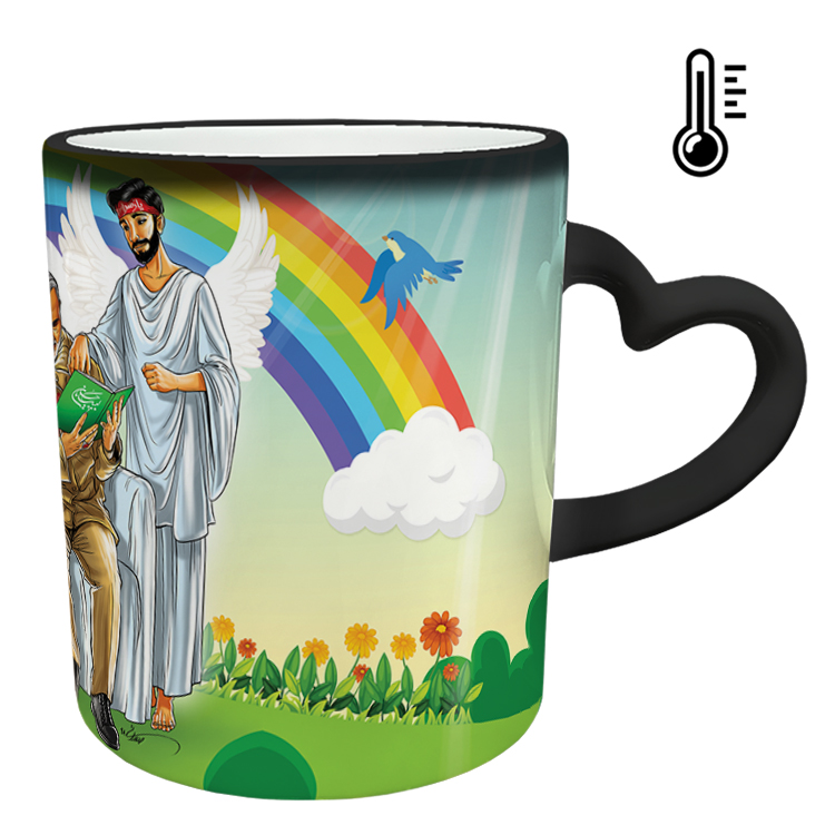 ماگ حرارتی مدل دسته قلبی طرح سردار سلیمانی کد 63