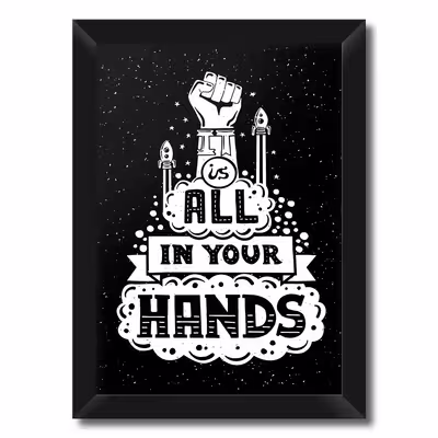 تابلو فنچ آرت طرح All Is In Your Hands کد QT102E-WB