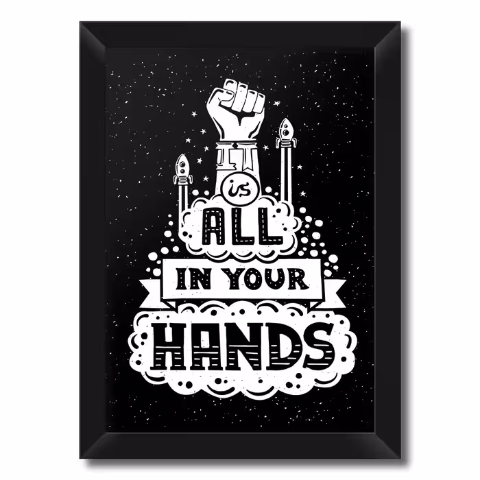 تابلو فنچ آرت طرح All Is In Your Hands کد QT102E-WB
