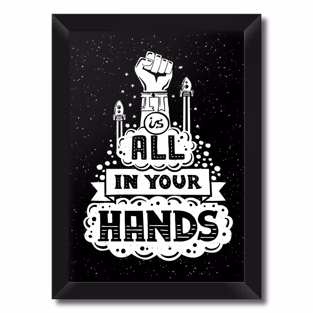 تابلو فنچ آرت طرح All Is In Your Hands کد QT102E-WB