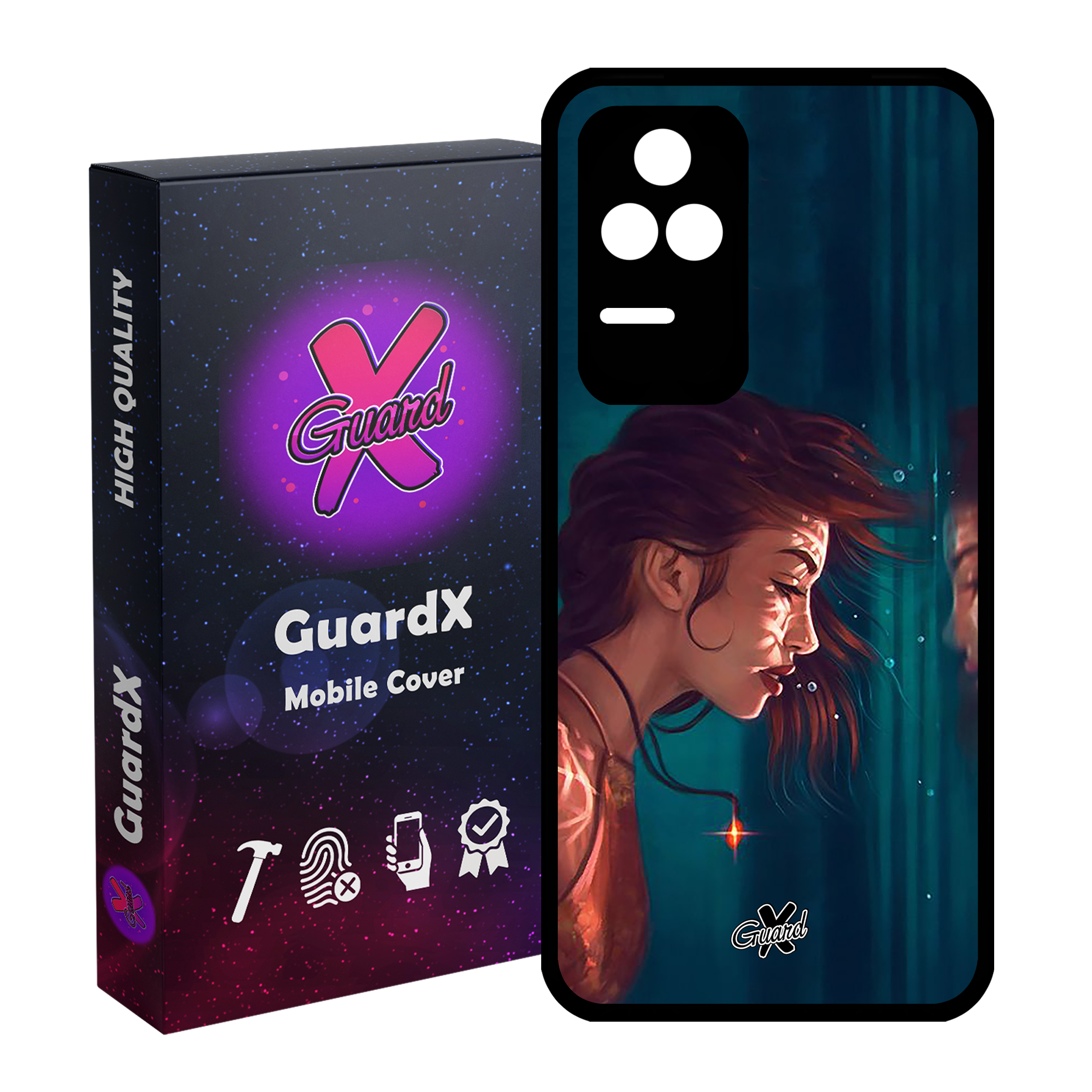 کاور گارد ایکس طرح دختر مدل Glass10371 مناسب برای گوشی موبایل شیائومی Poco F4/Redmi K40S