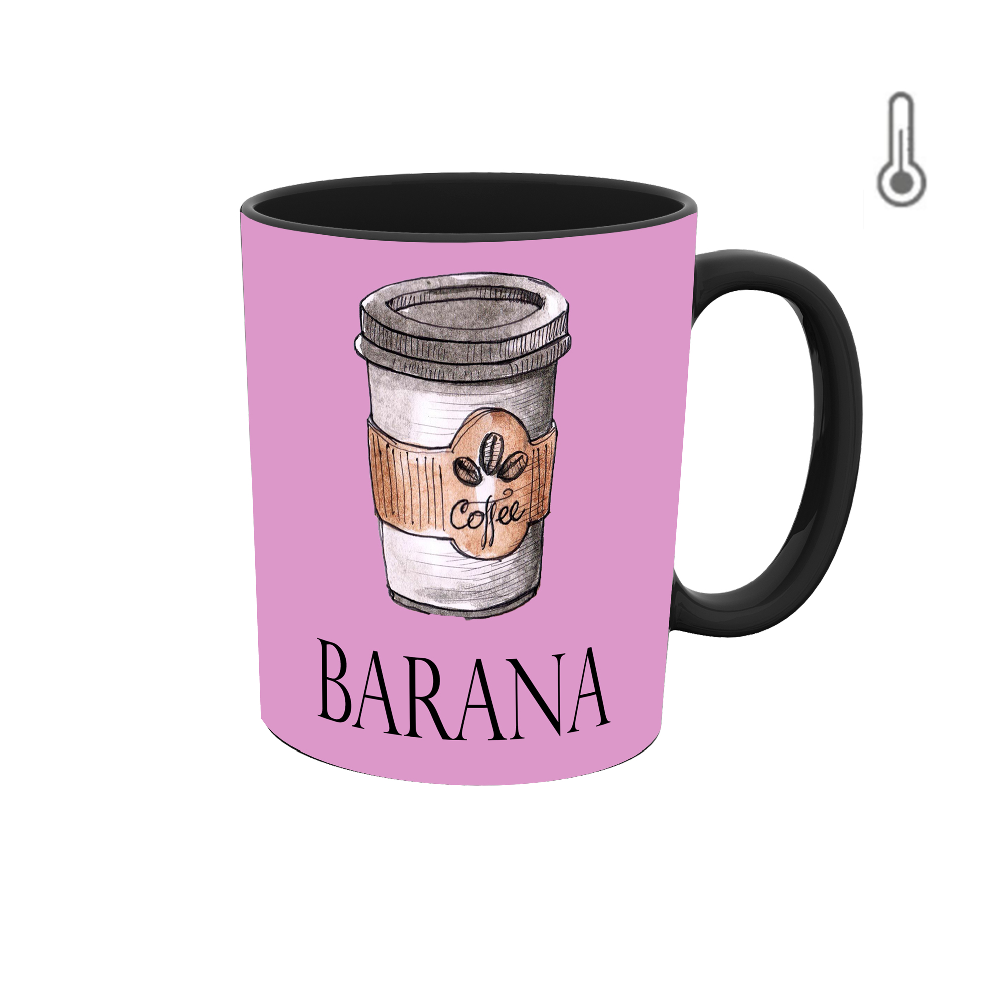 ماگ حرارتی طرح اسم بارانا مدل coffee کافی 