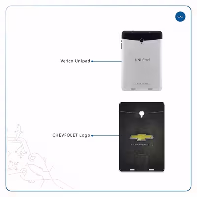 برچسب پوششی ماهوت مدل CHEVROLET-Logo مناسب برای تبلت وریکو Unipad