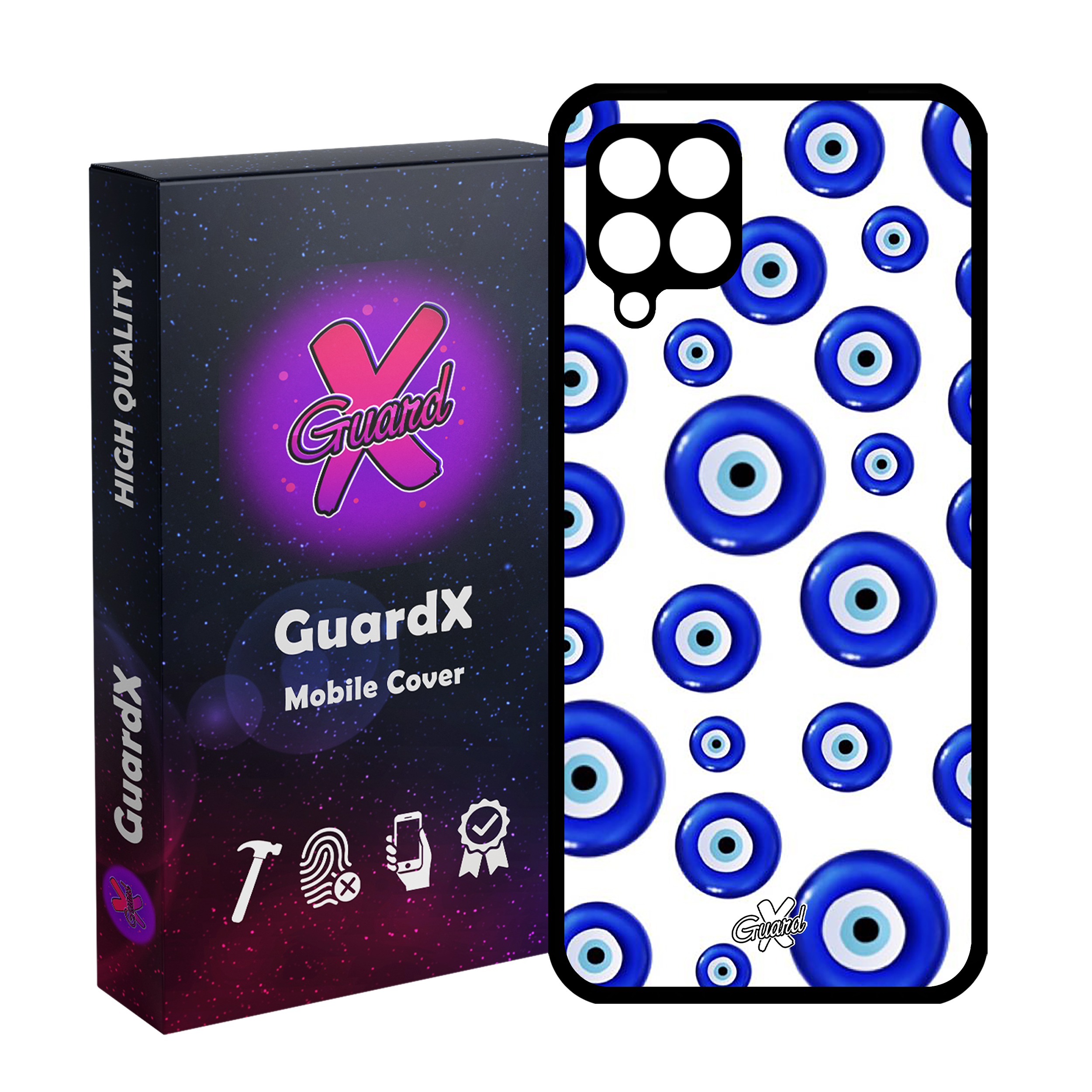 کاور گارد ایکس طرح چشم نظر مدل Glass10432 مناسب برای گوشی موبایل سامسونگ Galaxy A12/M12/F12