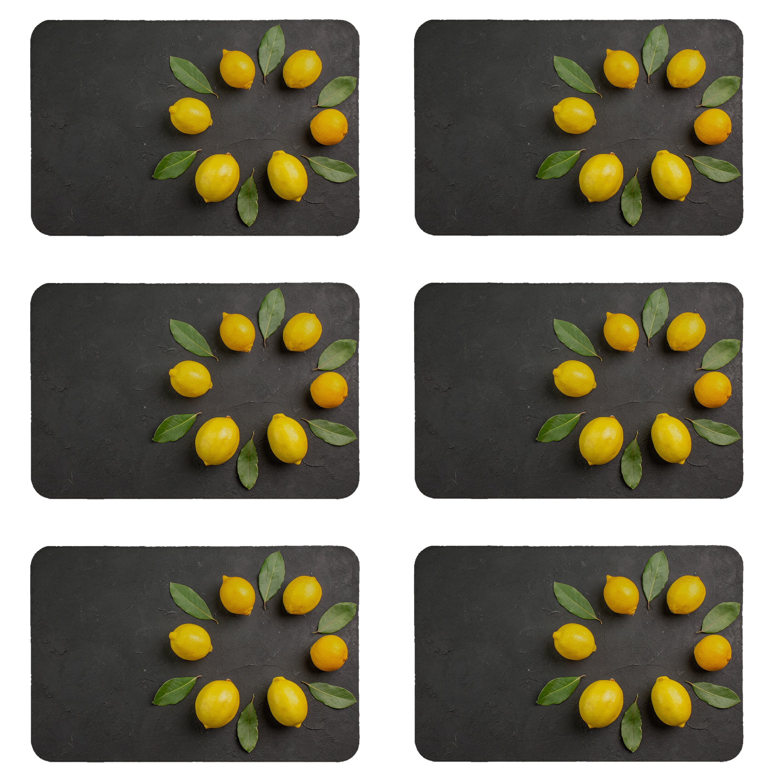 زیربشقابی طرح لیمو کد 8484 مجموعه 6 عددی