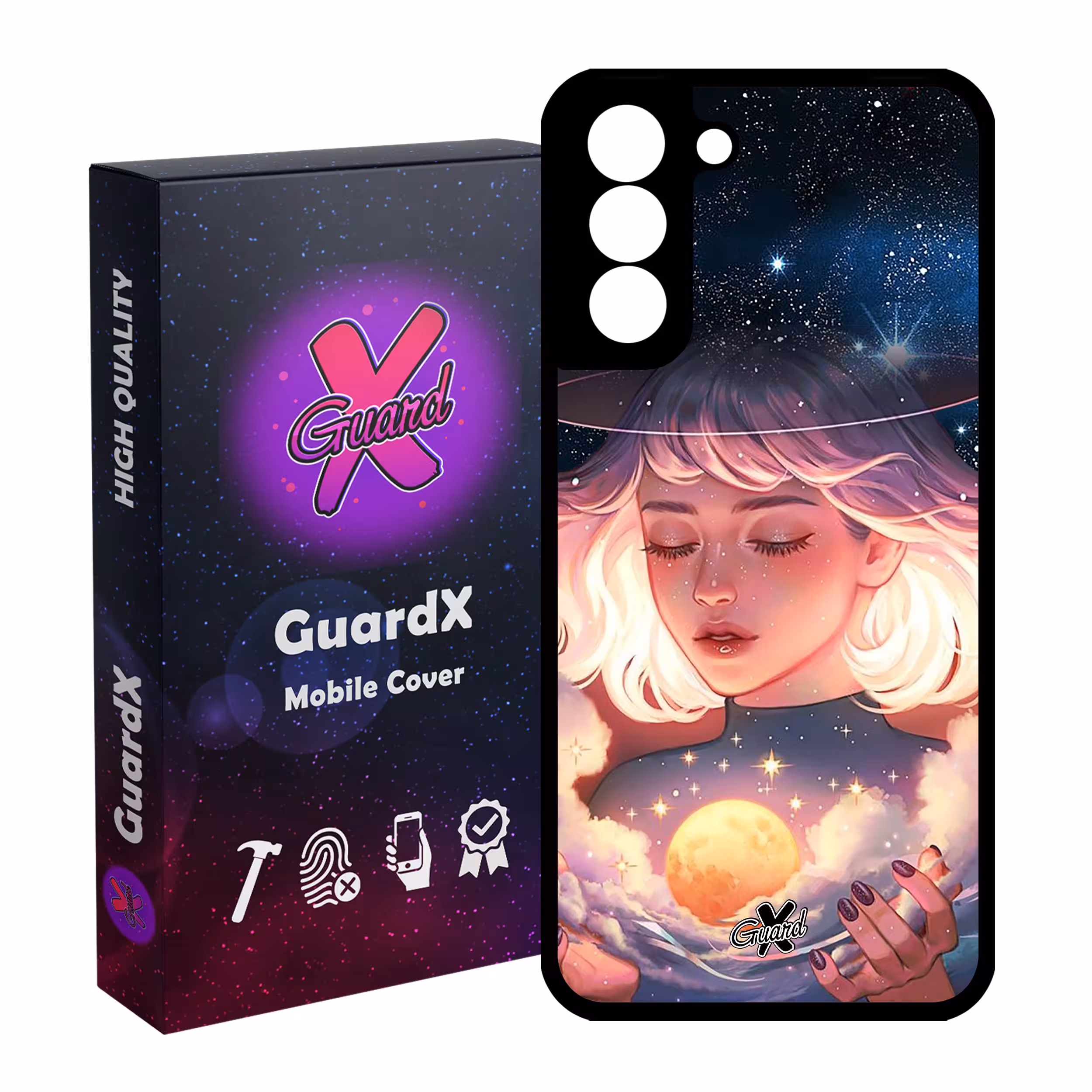 کاور گارد ایکس طرح Girl مدل Glass10059 مناسب برای گوشی موبایل سامسونگ Galaxy S21 FE