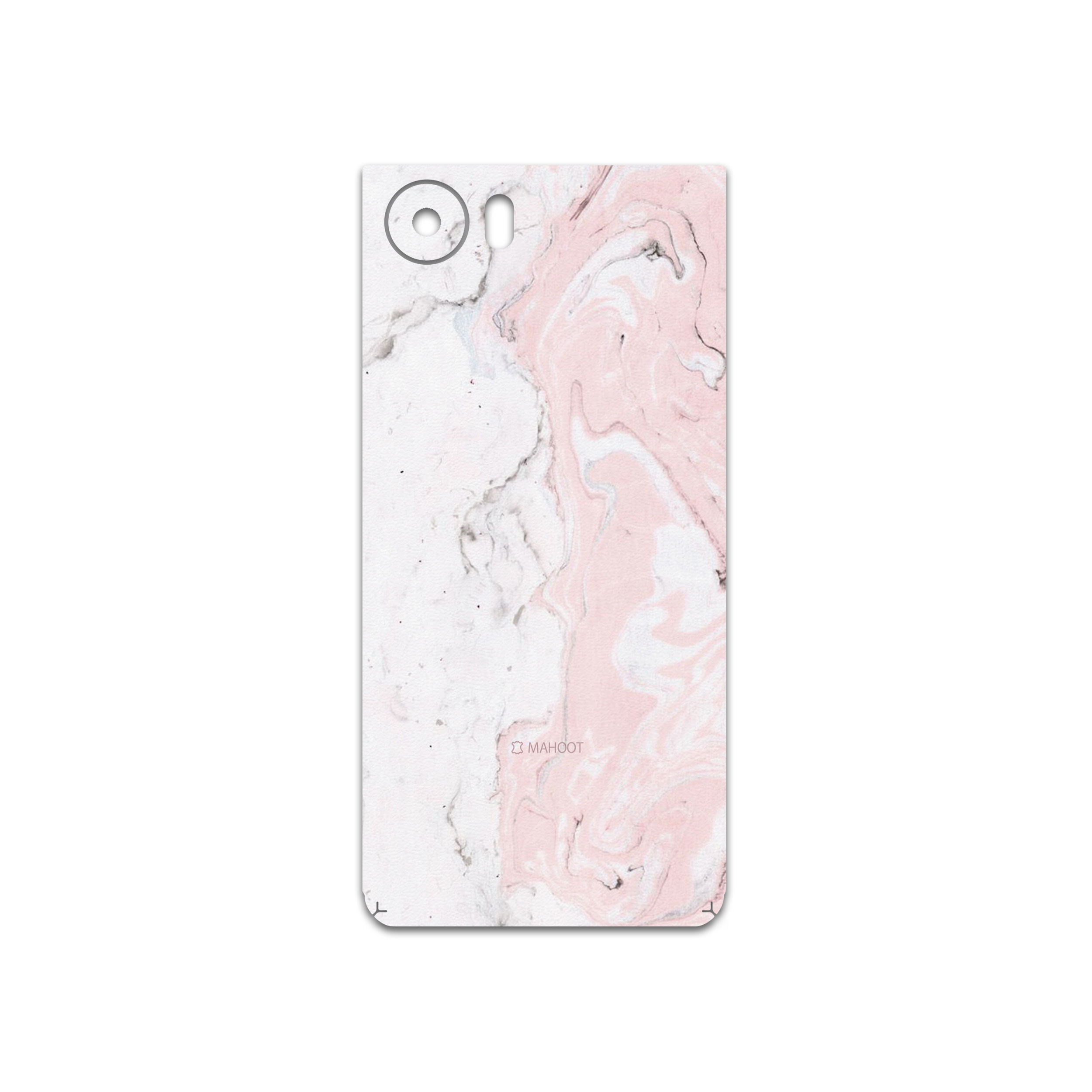 برچسب پوششی ماهوت مدل Blanco-Pink-Marble مناسب برای گوشی موبایل بلک بری Keyone-DTEK70