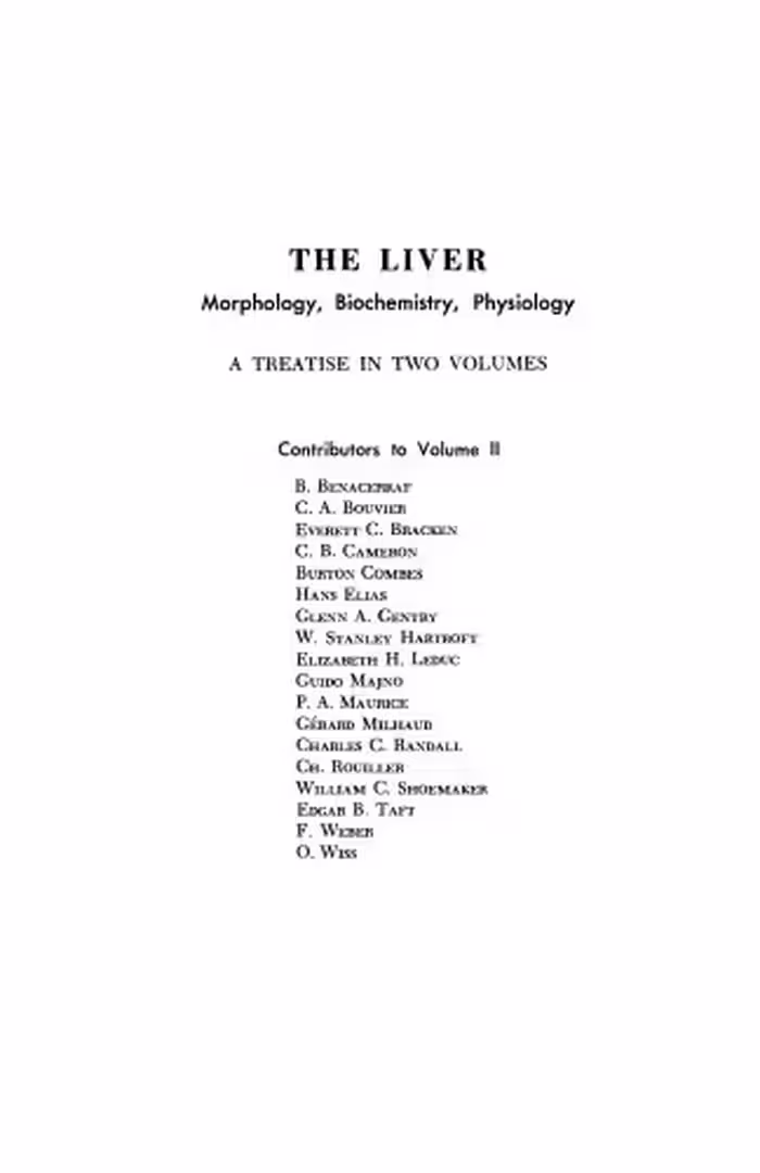 خرید و دانلود نسخه کامل کتاب The Liver. Morphology, Biochemistry, Physiology