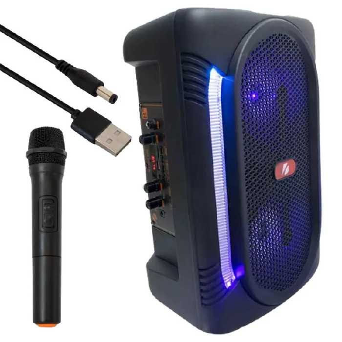 اسپیکر شارژی بیسیم 13 اینچ بی سیم مدل بلوتوثی حجم صدای بلند مناسب مجالس تا 100 نفر  دارای میکروفون بیسیم