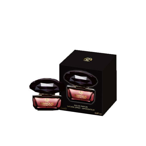 عطر ادکلن زنانه ورساچه کریستال نویر فراگرنس مارکویی کالکشن کد 104 (Fragrance world Marque Versace Crystal Noir) حجم 25 میل