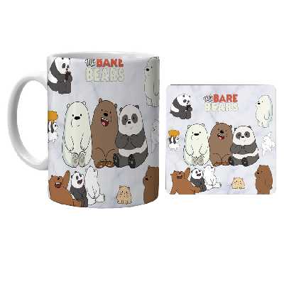 ماگ مدل پاندا کد xd4 به همراه زیرلیوانی