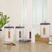 ست 4 تایی بانکه چهارگوش لیمون سایز یک کد 1965