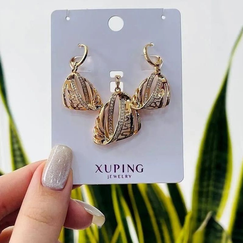 نیم ست ژوپینگ آبکاری طلا  