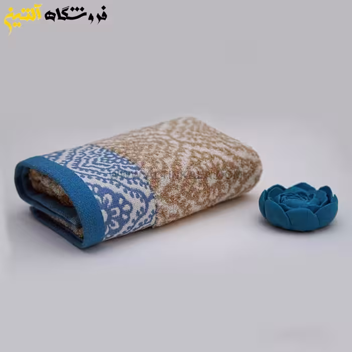 حوله حمامی برق لامع طرح ایپک نسکافه ای سایز 100×165