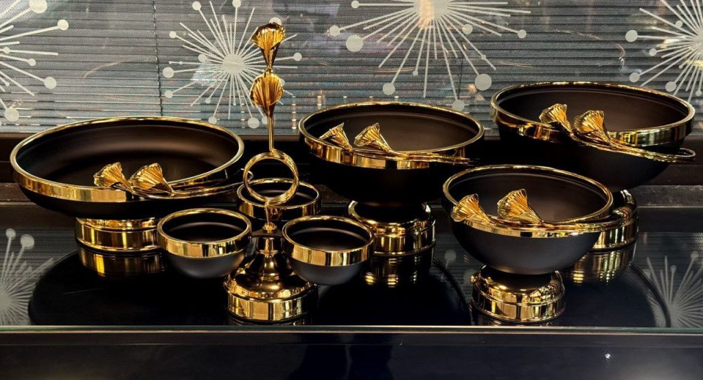 سرویس پذیرایی المینیومی 5 تیکه لیلیوم در3 رنگ