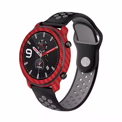 برچسب ماهوت طرح Red Fiber مناسب برای ساعت هوشمند شیایومی Amazfit GTR 47mm