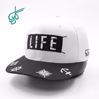 خرید کلاه نقابدار بیسبالی اسنپ بک LIFE رنگ سفید مشکی کد 2815504 - ردگل