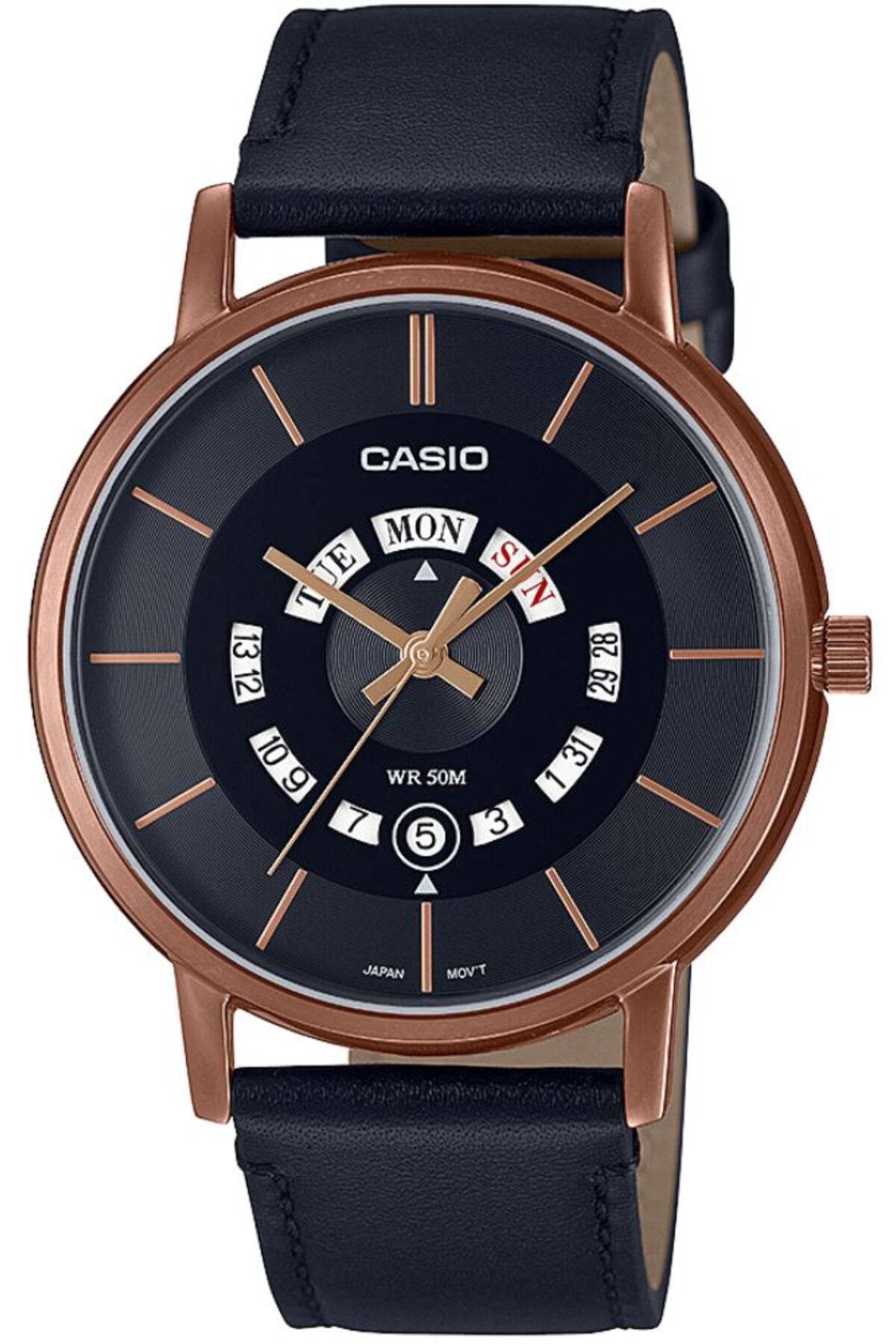 ساعت صورتی مردانه مچی MTP اورجینال Casio