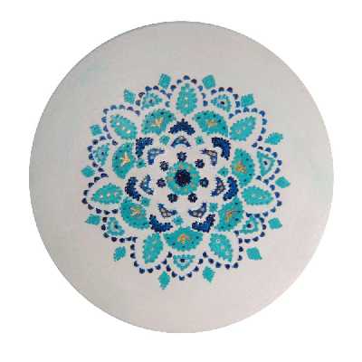 بشقاب دیوارکوب سفالی طرح روز و شب کد ESD01 مجموعه دو عددی