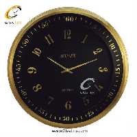 ساعت دیواری اورجینال آرتمیس آلیاژ فلزی طلایی| کد رفرنس 90017، مدل: 2037GoldBlack