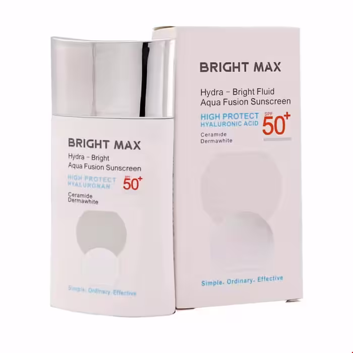فلوئید ضد آفتاب آکوافیوژن هیدرا برایت SPF50 برایت مکس 50 میلی لیتری