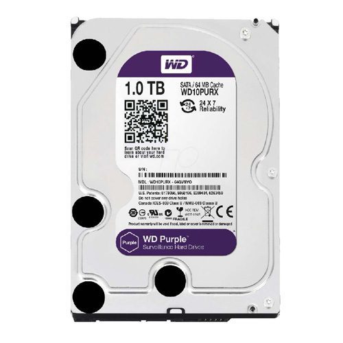 هارد اینترنال Western Digital Purple wd10purz 1TB (استوک-کارکرد بین 2 الی 3 سال)