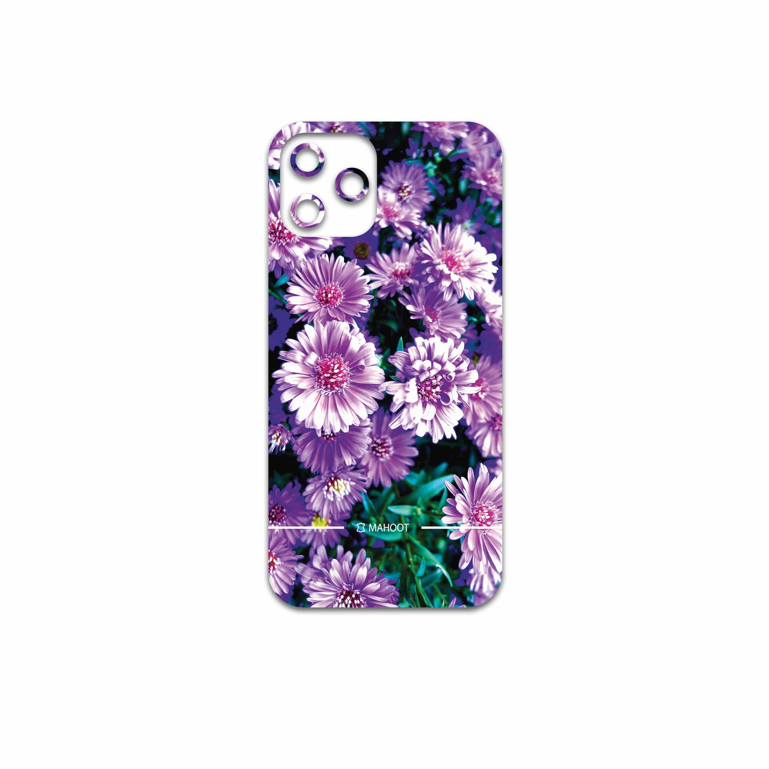 برچسب پوششی ماهوت مدل Purple-Flower مناسب برای گوشی موبایل اپل iPhone 12 Pro