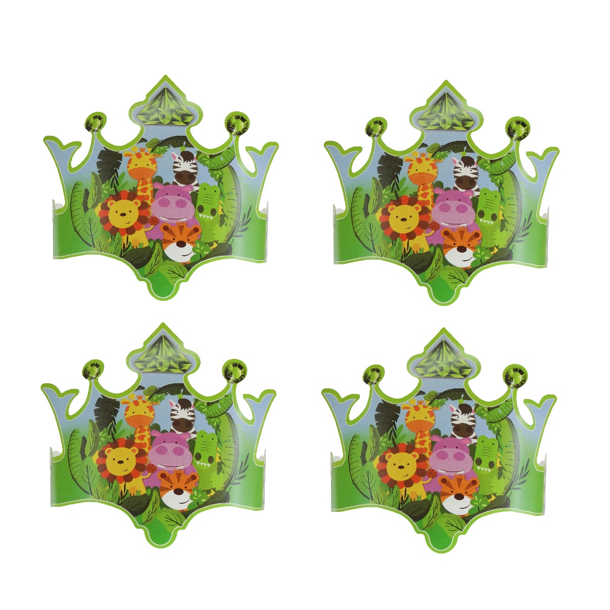 تاج تولد مستر تم طرح حیوانات جنگل بسته 4 عددی