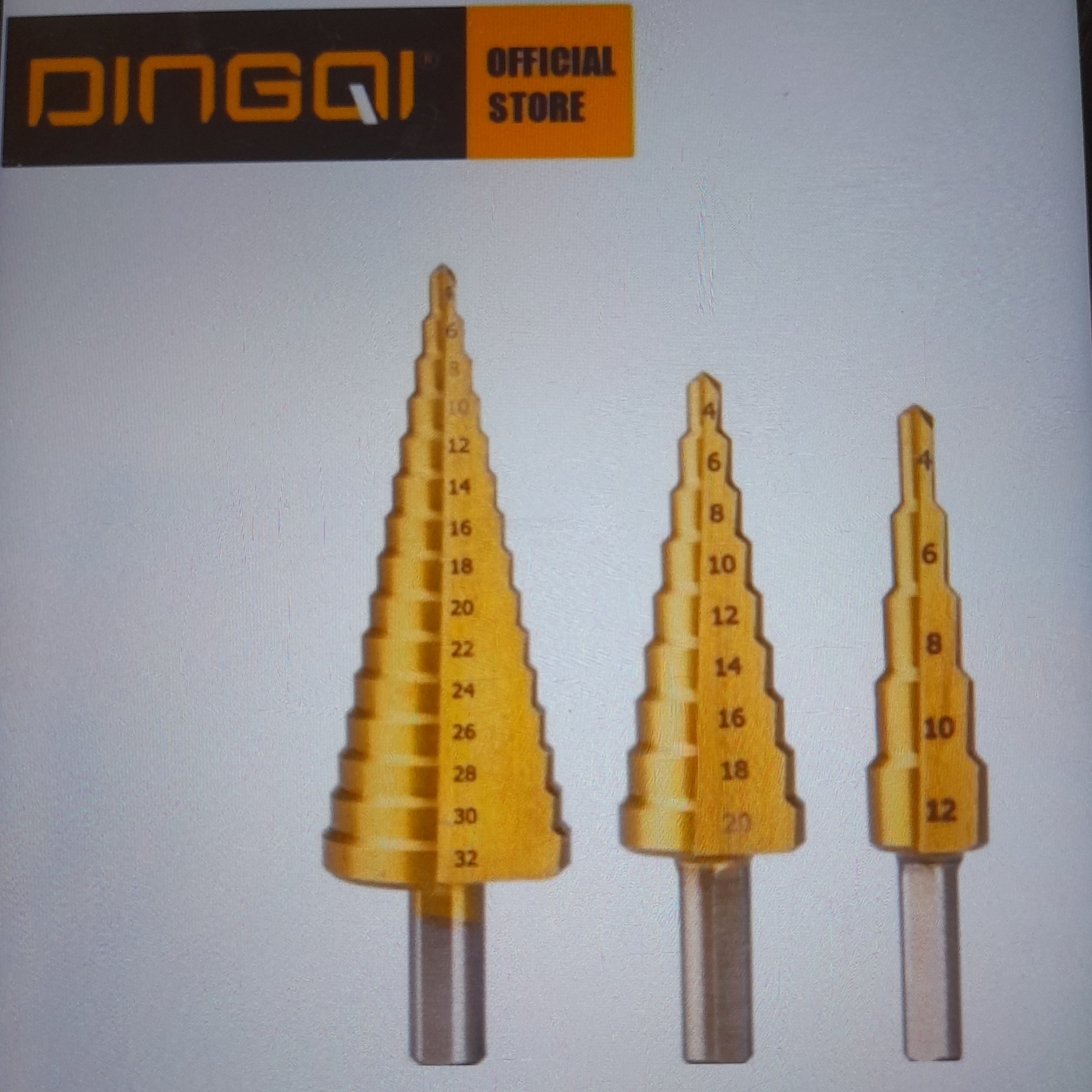 
ست مته مخروطی 3 عددی فلز دینگی DINGQI مته کاجی

