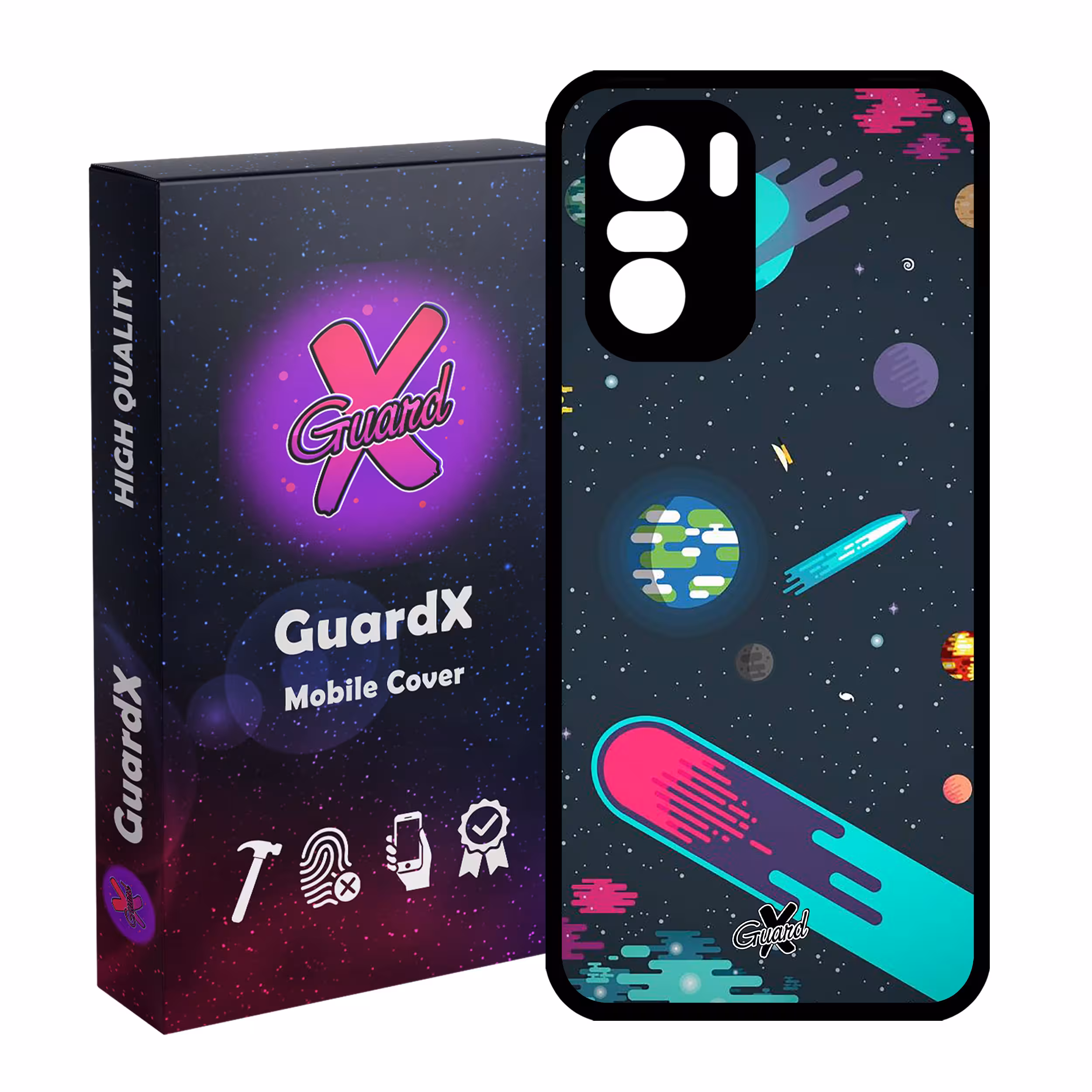 کاور گارد ایکس طرح Galaxy مدل Glass10073 مناسب برای گوشی موبایل شیائومی Poco F3/MI 11X/MI 11X Pro/Redmi K40/K40 Pro