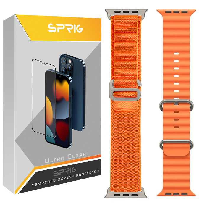 بند اسپریگ مدل Ocean-Alpine مناسب برای اپل واچ Ultra 49 میلی متر مجموعه دو عددی