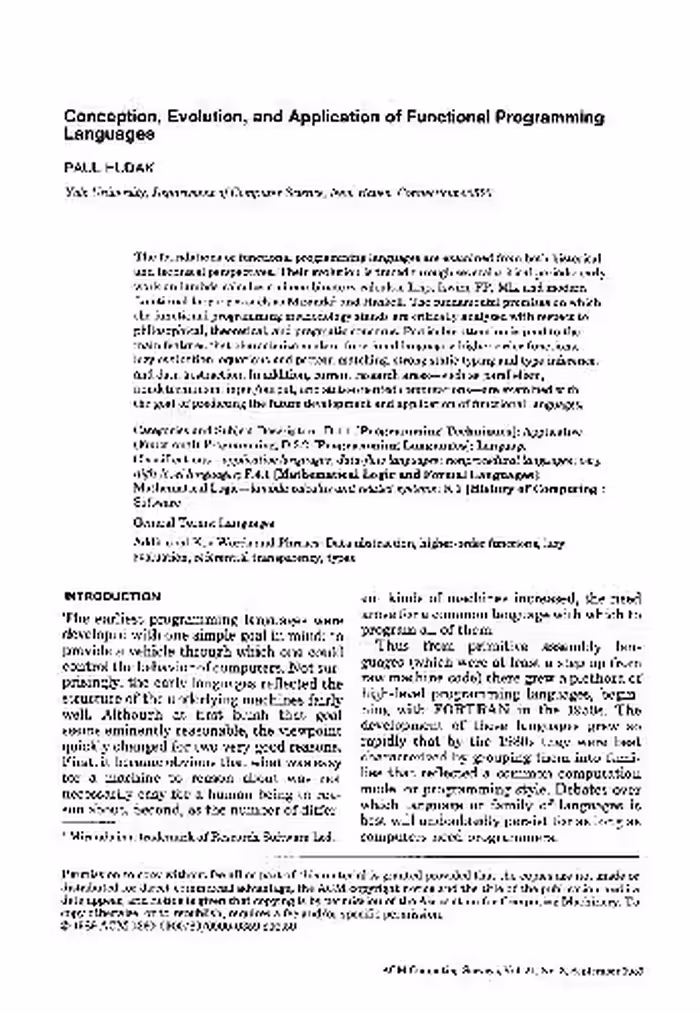 خرید و دانلود نسخه کامل کتاب Conception, Evolution, And Application Of Functional Programming Languages