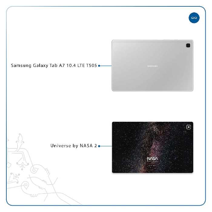 برچسب پوششی ماهوت مدل Universe-by-NASA-2 مناسب برای تبلت سامسونگ Galaxy Tab A7 10.4 LTE 2020 T505