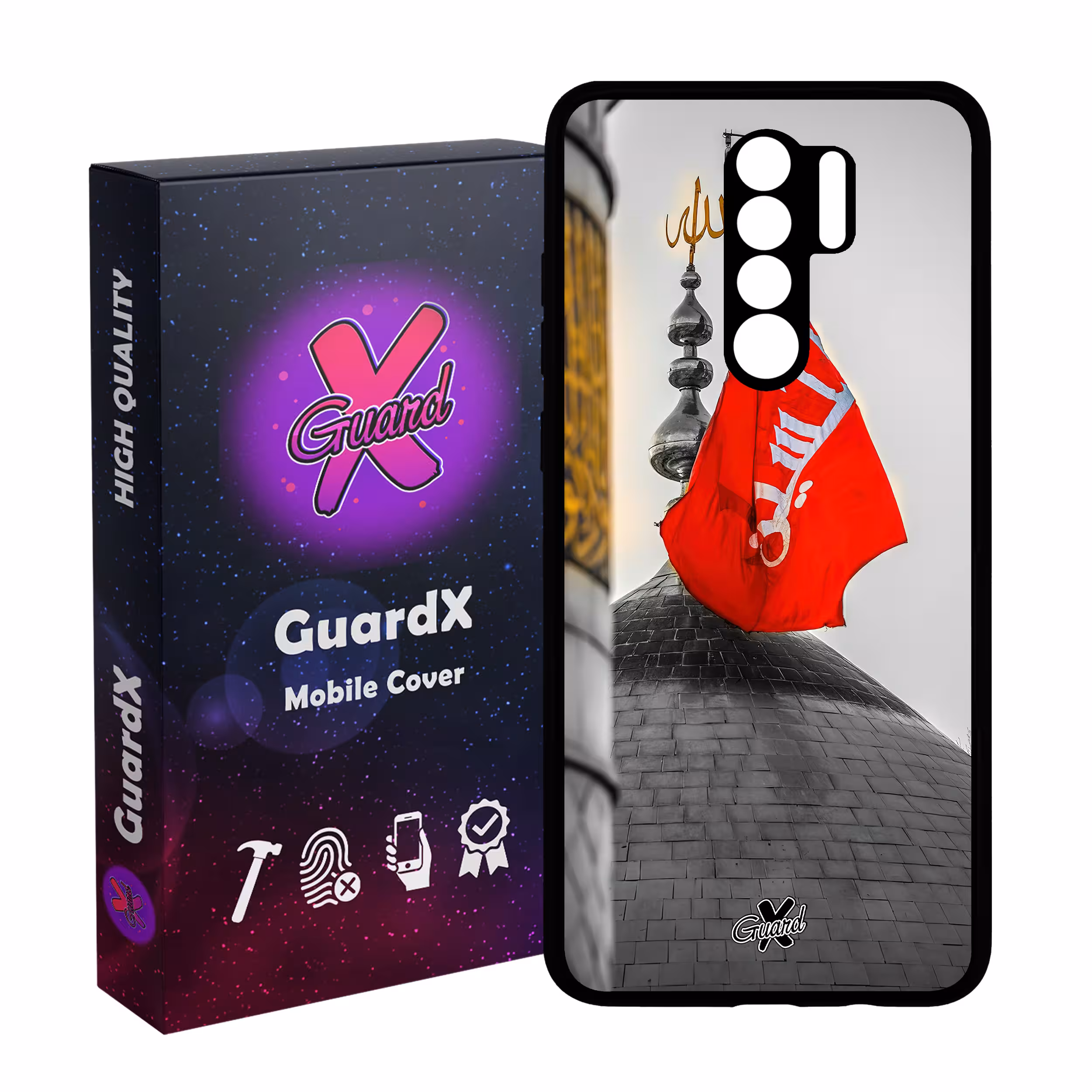 کاور گارد ایکس طرح محرم 2 مدل Glass10457 مناسب برای گوشی موبایل شیائومی Redmi 9/Redmi 9 Prime/Poco M2
