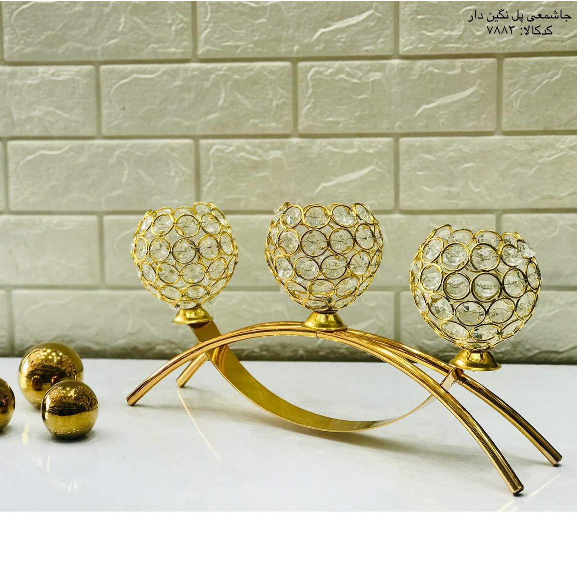 جا شمعی 3 شعله وزن 1کیلو در 2 رنگ طلایی و نقره ای