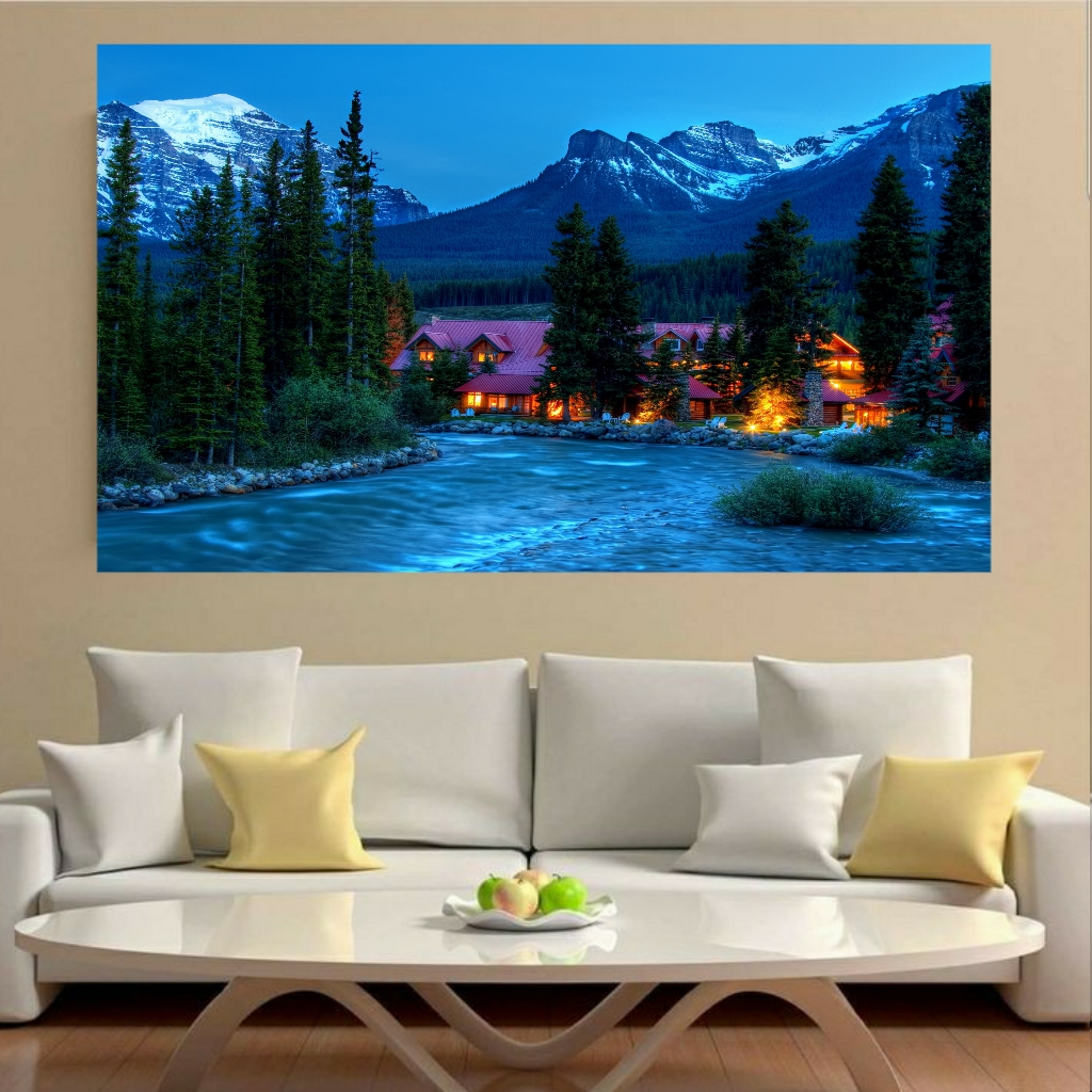 تابلو بوم طرح طبیعت شب مدل SDB3012