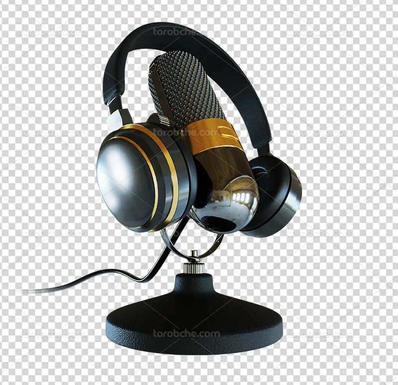 عکس PNG هدفون و میکروفون | گرافیک با طعم تربچه