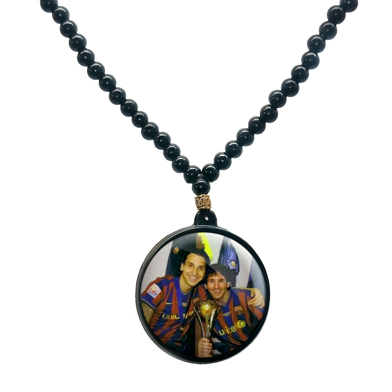 گردنبند پرمانه طرح مسی کد pmd.8818 مدل دو طرفه